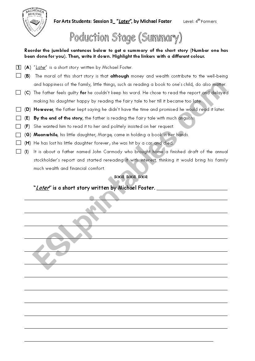 For.Arts.Students.Session.3 [Later,by.M. Foster]
